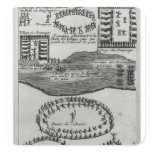 Peace pipe dance of the Iroquois Square Stickers