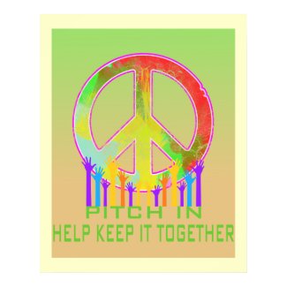 PEACE-Pitch In Help Keep It Together print