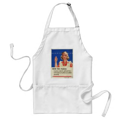 Peace Pledge Apron by cavenoid