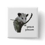 Peace Possum Button