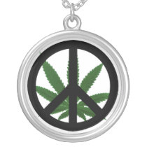 Peace Pot Leaf Necklace