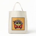 Peace Pugs Organic Grocery Bag bag