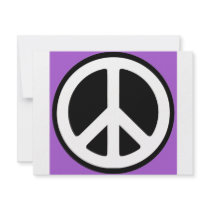 Peace Purple Sign! invitations by angeria Peace Purple Sign! invitations
