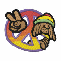 Peace Rasta embroidered shirts by ZazzleEmbroidery Peace Rasta embroidered shirts