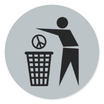 Peace receptacle stickers
