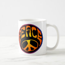 Peace - Red Orange mugs