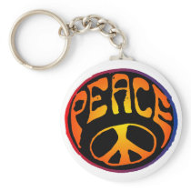 Peace - Red Orange keychains