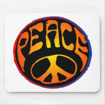 Peace - Red Orange mousepads