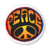 Peace - Red Orange magnets