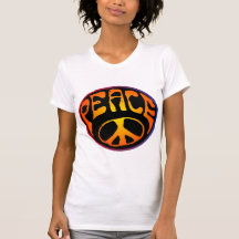 Peace - Red Orange Tshirts