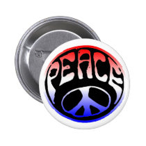 Peace - Red White Blue buttons