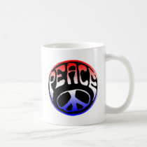 Peace - Red White Blue mugs