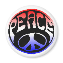 Peace - Red White Blue magnets