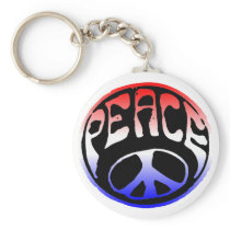 Peace - Red White Blue keychains
