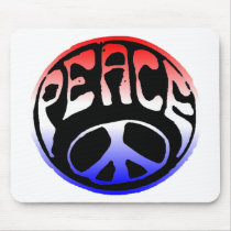 Peace - Red White Blue mousepads