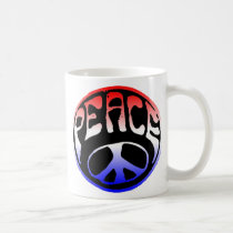 Peace - Red White Blue mugs