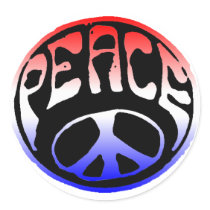 Peace - Red White Blue stickers