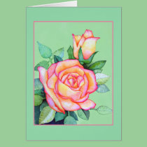 Peace Rose Blank Notecard cards