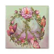 Peace Roses Art Magnet