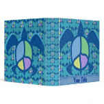 Peace Sea Turtle Customizable 1.5" Art Binder