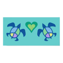 Peace Sea Turtle Hearts Poster