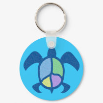 Peace Sea Turtle Keychain