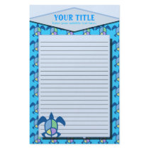 Peace Sea Turtle Lined Stationery
