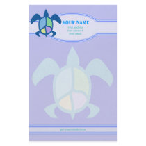 Peace Sea Turtle Personalized Stationery