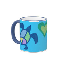 Peace Sea Turtles Heart Mugs