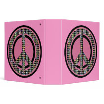 PEACE SEQUINED PINK 2" Ring Binder