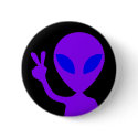 Peace Sign Alien button