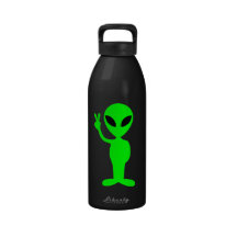 Peace Sign Alien Liberty Bottle Reusable Water Bottle