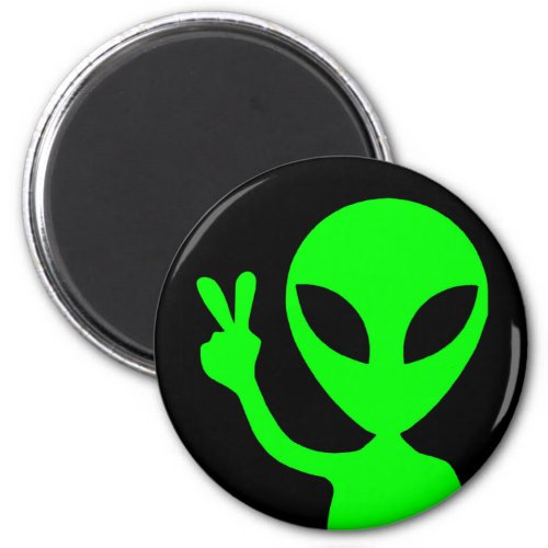 Peace Sign Alien magnet