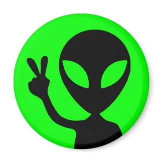 Peace Sign Alien magnet