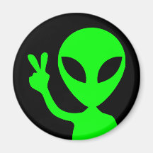 Peace Sign Alien Magnet
