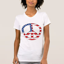 Peace Sign American Flag T-Shirt  (PERSONALIZE) t-shirts