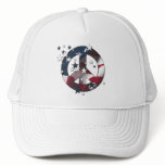 Peace Sign American Stars & Stripes Flag hats