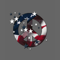 Peace Sign American Stars & Stripes Flag t-shirts