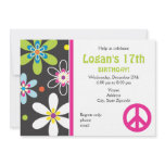 Peace Sign Birthday Invitation - Teen