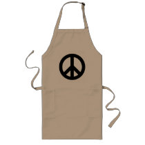 Peace Sign Black aprons