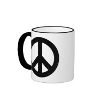 Peace Sign Black mugs