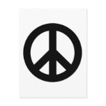 Peace Sign Black postcards