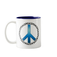 Peace Sign Blue mug