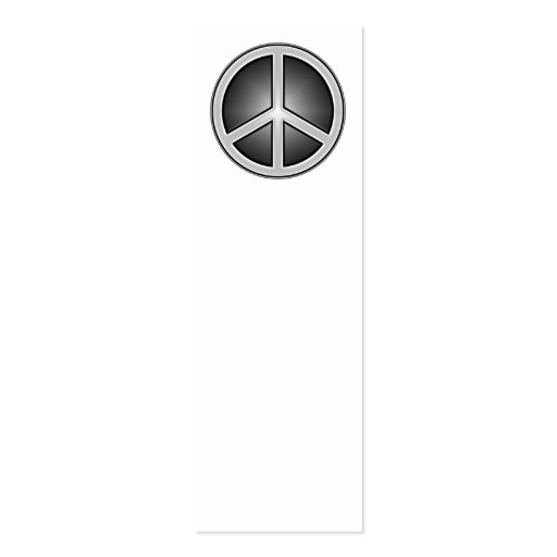 Peace Sign Bookmark Business Card Template (front side)