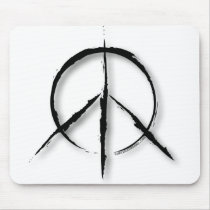 Peace Sign Brushed-1 Mouse Pads