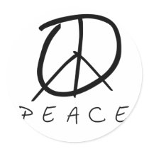 Peace Sign: Bud Hand Script stickers by Prodem Peace Sign: Bud Hand Script stickers