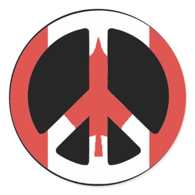 Peace Sign Canada Sticker by bumper2bumper