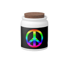 Peace Sign Candy Jars