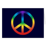 Peace Sign Card in Chakra Colors