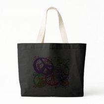 PEACE SIGN COLLAGE TOTE BAGS